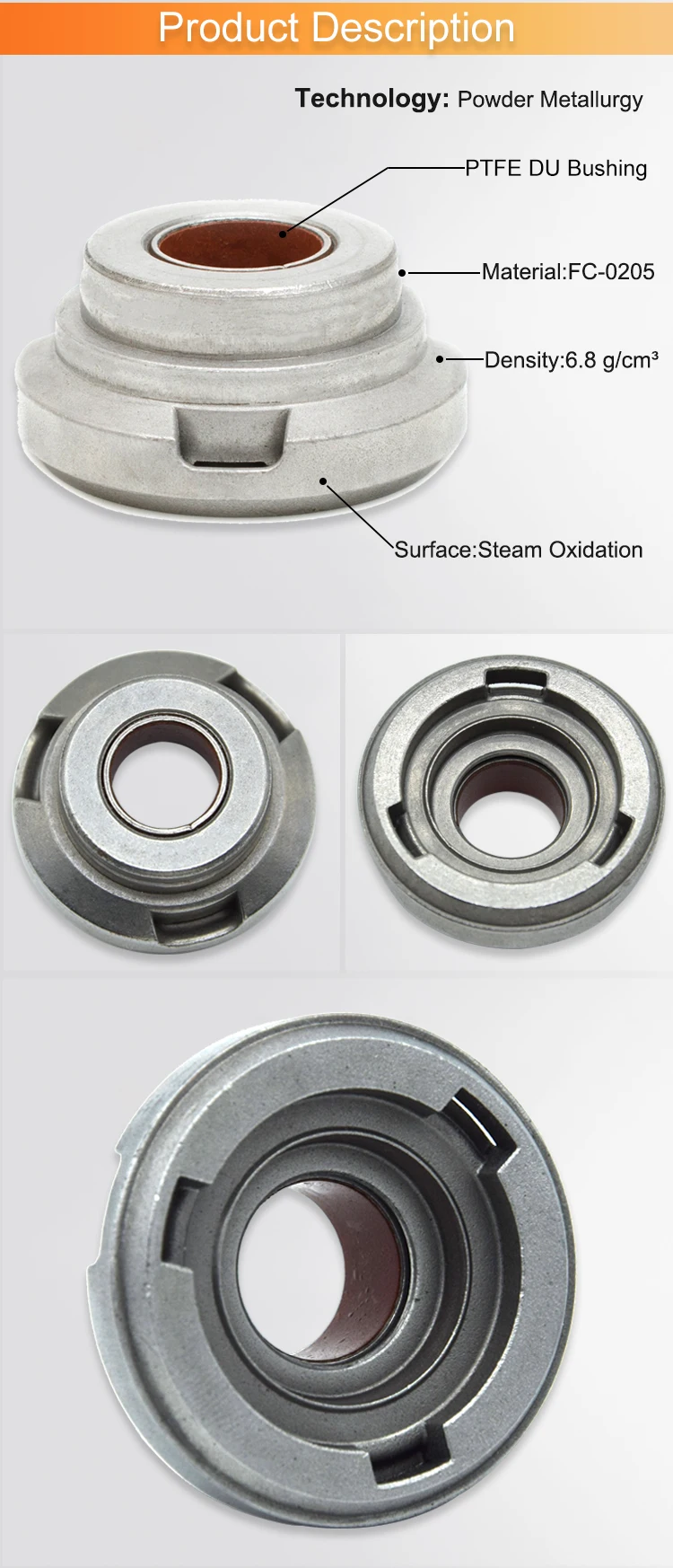 Customized Metal Powder Metallurgy Shock Absorber Rod Guide