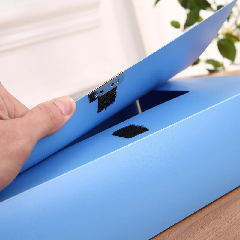 
Rectangle Blue PP File Box A4 Size Data Document Storage Case For Hospital Office School PVC Lever Arch File 