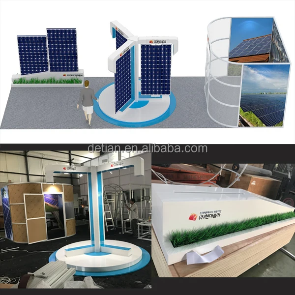 Detian Offer 3x9 solar panel energy clean energy fair tradeshow booth exhibition stand