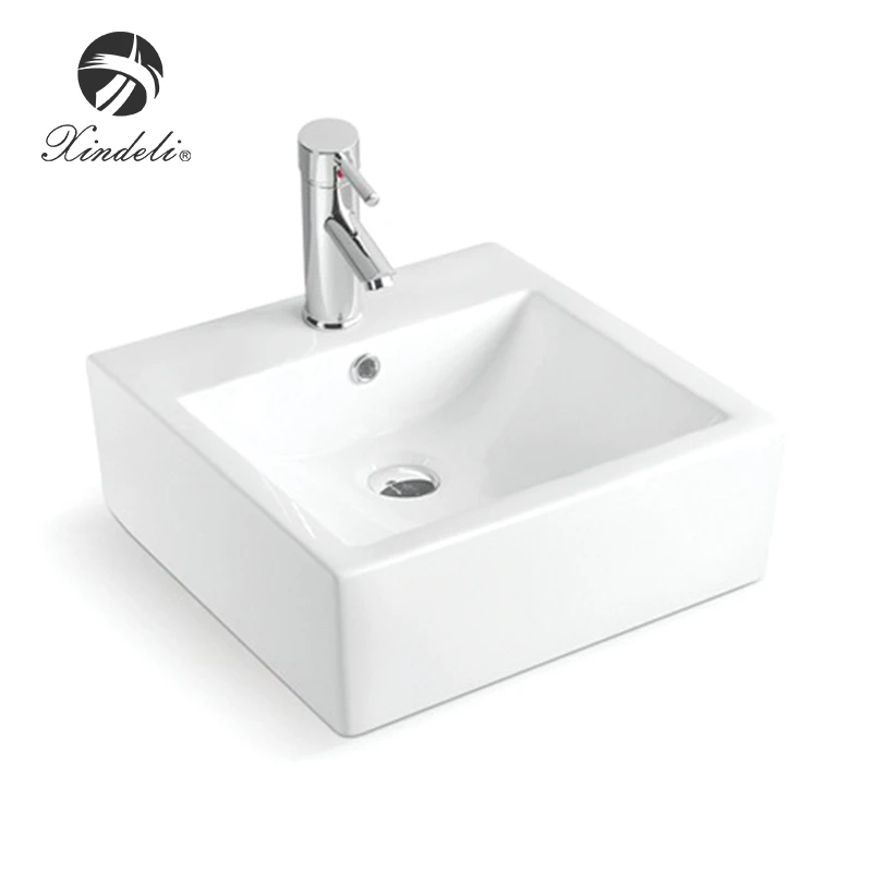 Unique Design Rectangle Above Counter Mounting Modern Art White