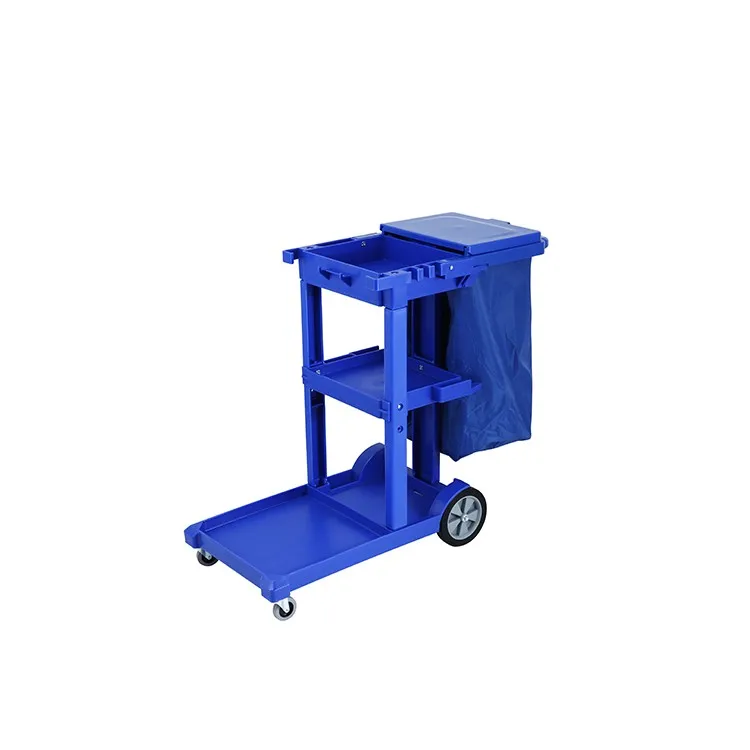 Hotel Cleaning Cart With Cover D0111b Multifunction Janitorial Carts