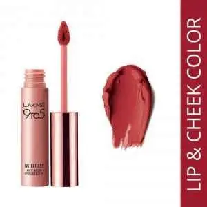 Lakme 9 to 5 Weightless Matte Mousse Lip & Cheek Color - Crimson Silk