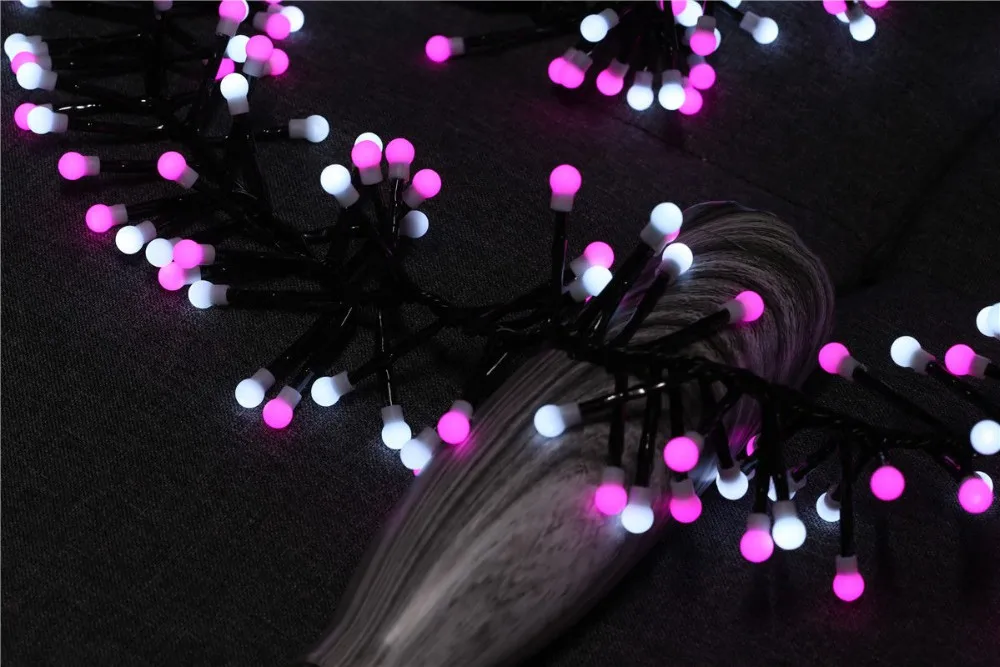 400 Led White And Pink Color Outdoor Cluster String Light Buy Led Cluster Light,Cluster Led