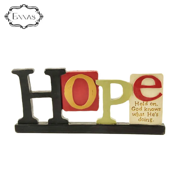 Personalized Resin Sweet Home Ornaments Fashion English Words Resin Statues Gift Words Figurine Statue