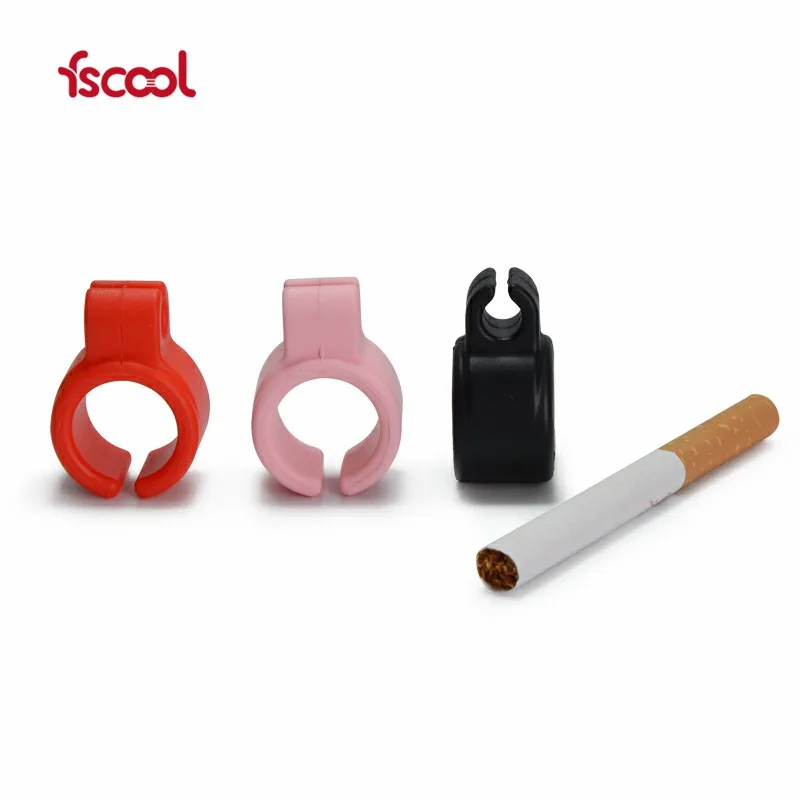 

2019 Wholesale Factory Custom Novel Design Cigarette Holder Silicone Finger Ring, Any color