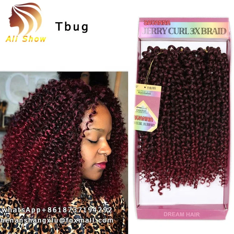 

3pc/pack 1b/bug Freetress Deep Wave/Jerry Curly Best Synthetic Hair Crochet Braids Deep Twist Kinky Curly Mali Bob Synthetic