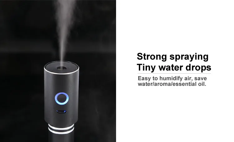 New 2019 professional cool skin care facial steamer usb recharge mini black nano handy mister