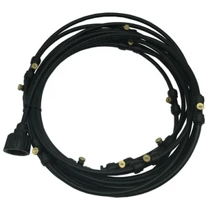 Image of Outdoor Misting Cooling System Garden Irrigation Water Mister Nozzles Hose Set Hose Length 6M