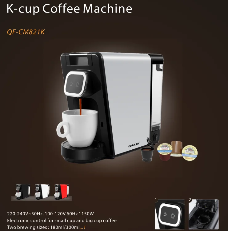 Dropship Single Serve Coffee Maker KCUP Pod Coffee Brewer, CHULUX Upgrade  Single Cup Coffee Machine Fast