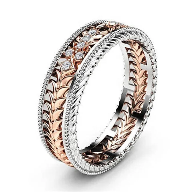 

Zircon Rose Gold Ring Wedding Rings for Women Accessories Cubic Zirconia Ring Fashion Jewelry Bague Femme Anillos Mujer