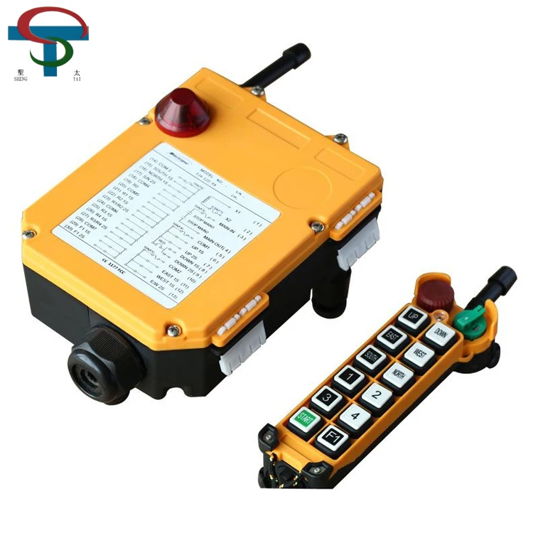 

12 channel controller transmitter receiver for crane Telecrane F24-12S single speed, Yellow