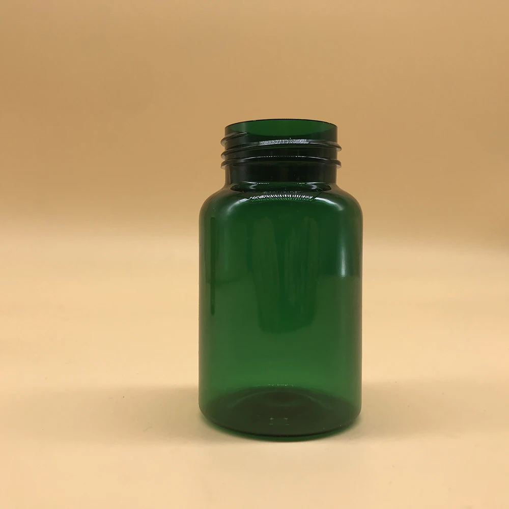 plastic clear pet medical pill bottle level lid 120ml bottles jar empty silver aluminum