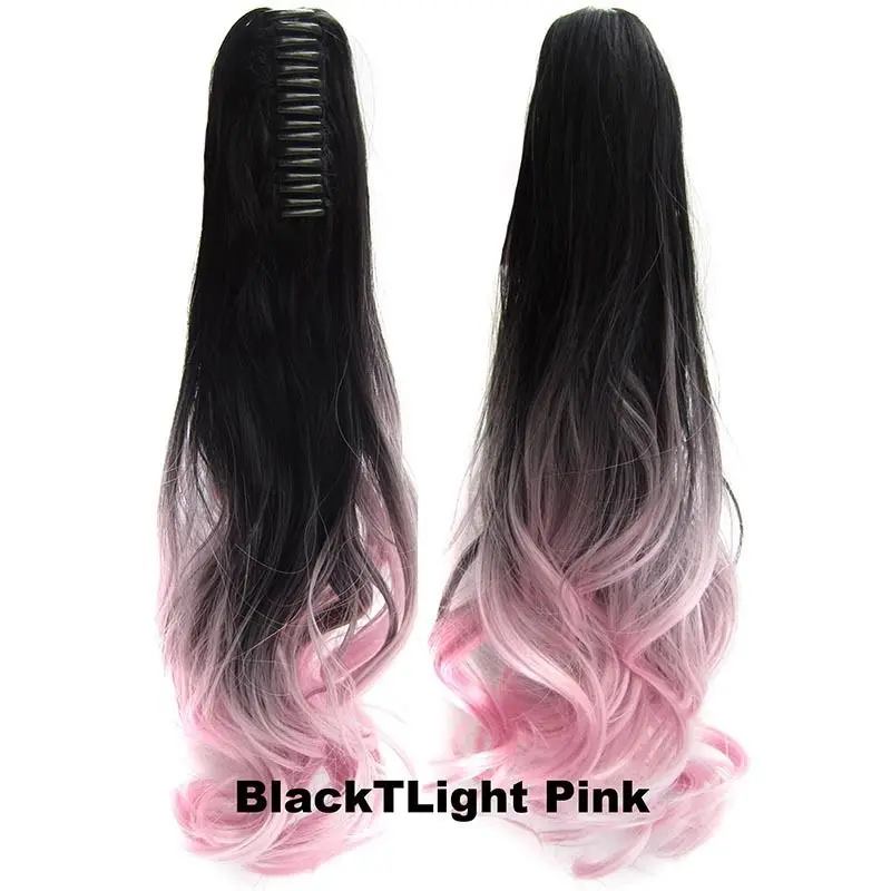 
How selling colored ombre ponytail hair extension claw clip ponytails from China wig factory 