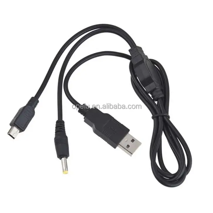 

Factory 2 in 1 USB Charging Data USB Cable For PSP 2000 3000 to PC, Black