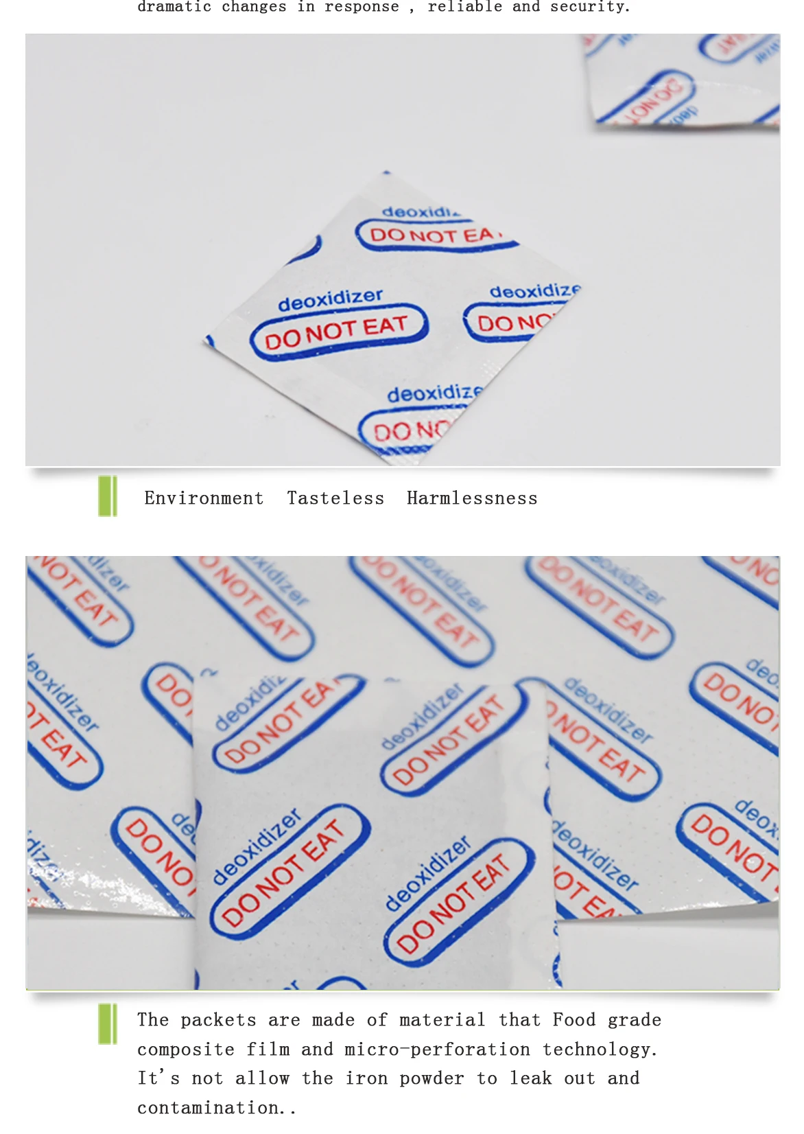 Food Grade Iron Powder Fda Approval 202000cc Oxygen Absorbers For Food