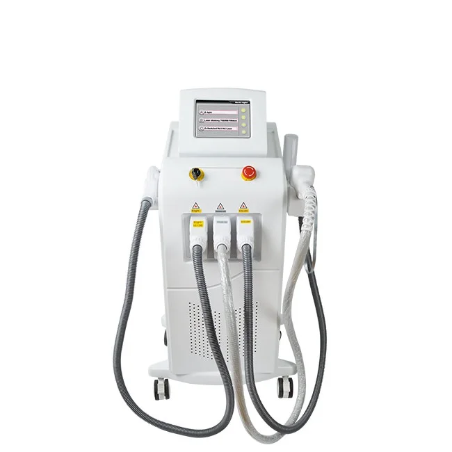 

High cost-effective 3 in 1 Elight +808nm diode laser+q switched nd yag laser multifunctional beauty machine, Customized