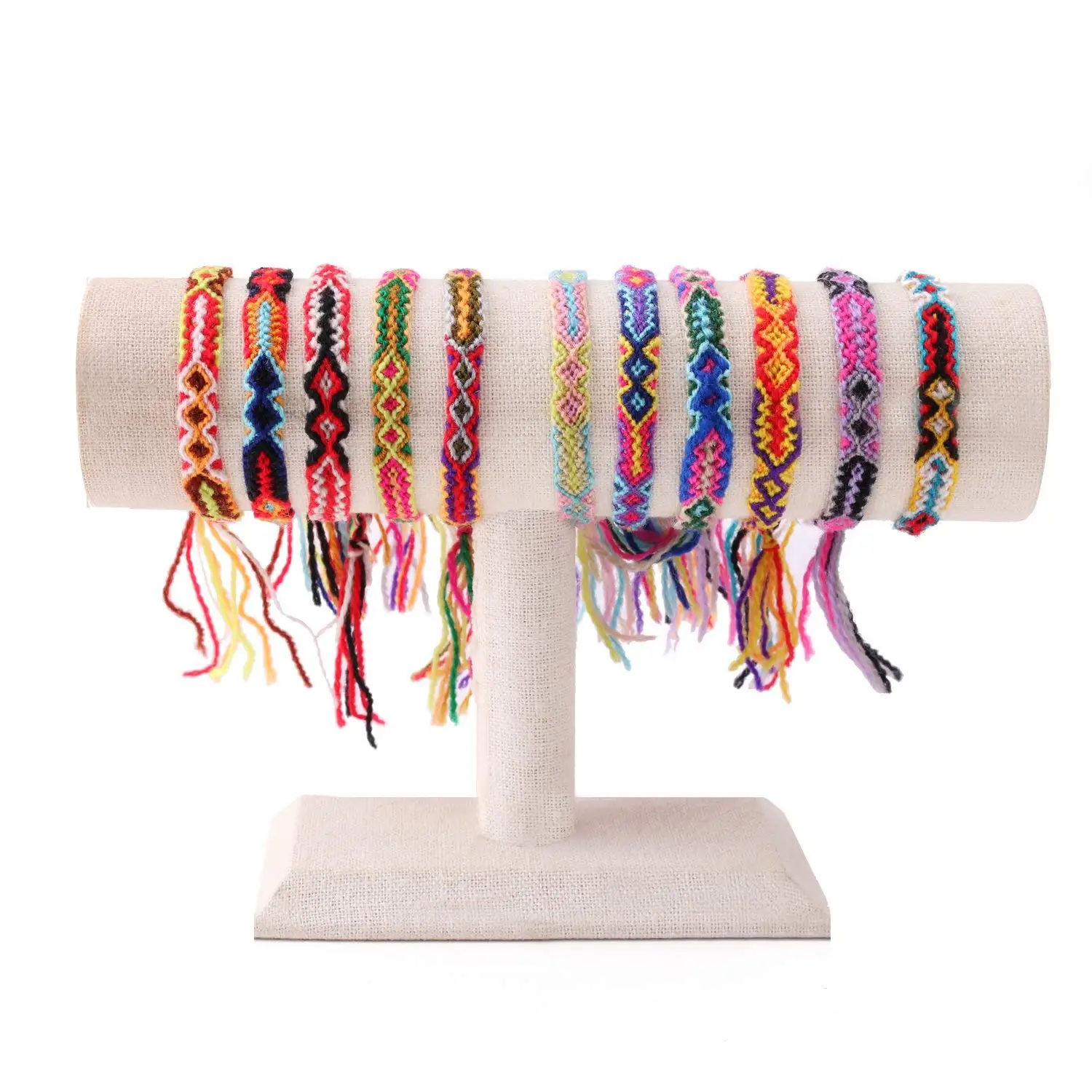 KELITCH Handmade Wrap Bracelets Bangles Candy Wide Tassels Friendship Bracelet 10 PCS