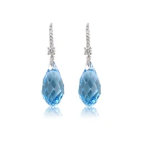

92641 Xuping ellipse diamond wholesale China crystals from Swarovski gold rhodium plated earrings