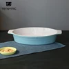 wholesale color glaze strong ceramic cookie bake ware