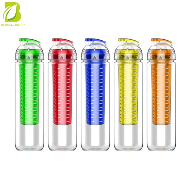 Hot Selling Plastic Water Bottle 750ml For Fruit Infused With Bpa Free