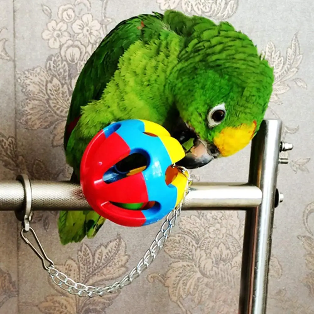

5 pcs Parrot Swings Hammock Hanging Bell with Parrot Climbing Stairs Toys Swings and Hanging Colorful Beads Bells, Mix color