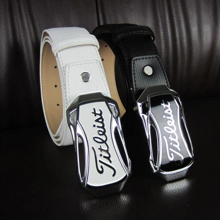 White Leather Golf Belts For Mens