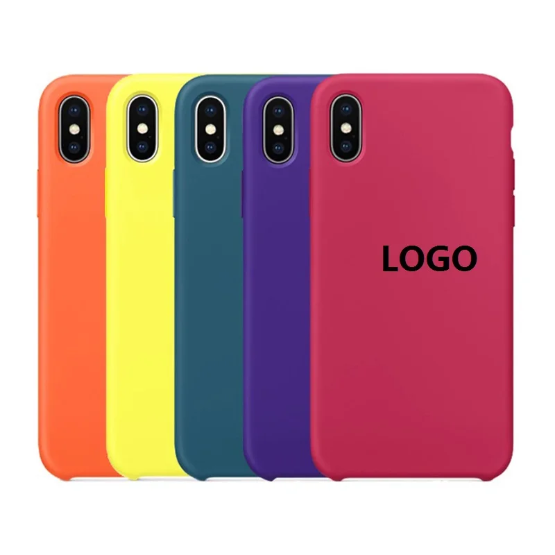 Liquid Silicone case for iphone Xr silicone case XS Xr MAX, for iphone xs max case logo