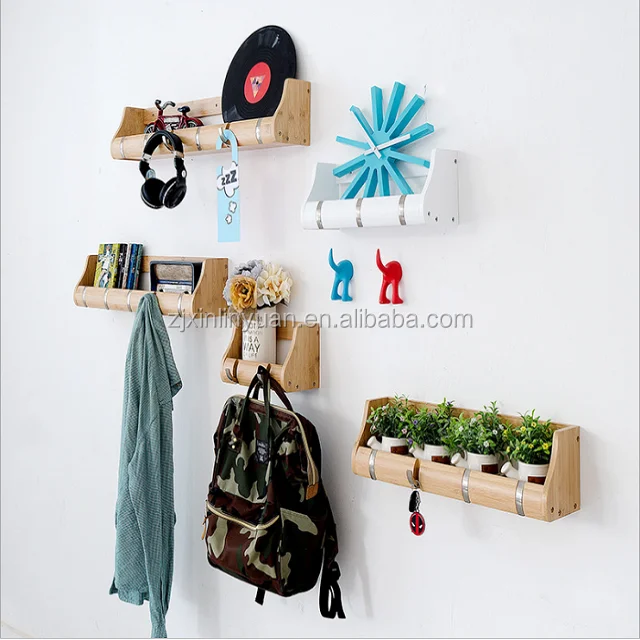 
Eco-Friendly Floatingl Wooden Shelf Creative Home Accessories shelf 