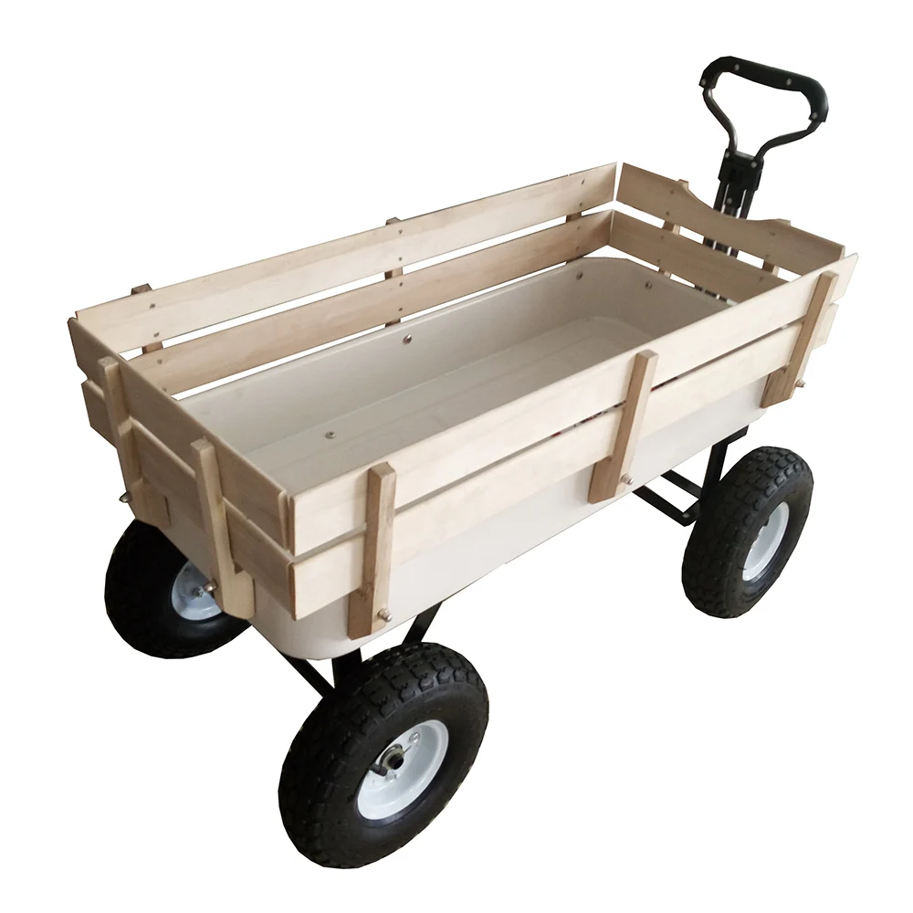 kids wooden cart