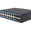 Din rail dual power web smart managed 16 port full gigabit industrial ethernet switch for surveillance camera