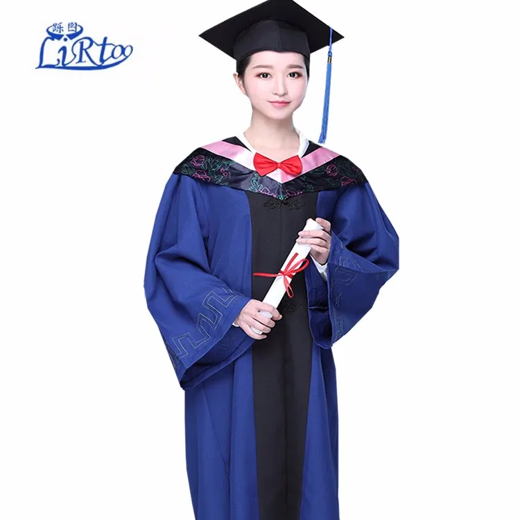 2018 High Quality Blue Science And Engineering Graduation Gown Dresses ...