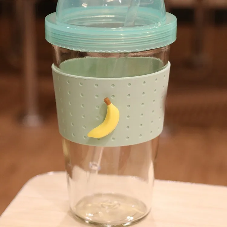 Portable Drinking Glasses Cup With Lids And Straws Cute - Temu Republic of  Korea