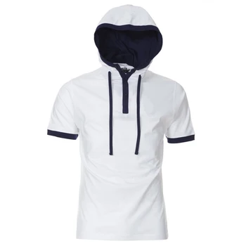 mens short sleeve pullover hoodie