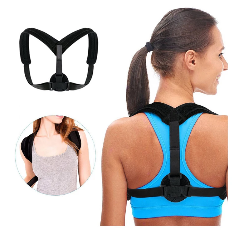

Posture correction back shoulder support belt posture brace, Black or customized