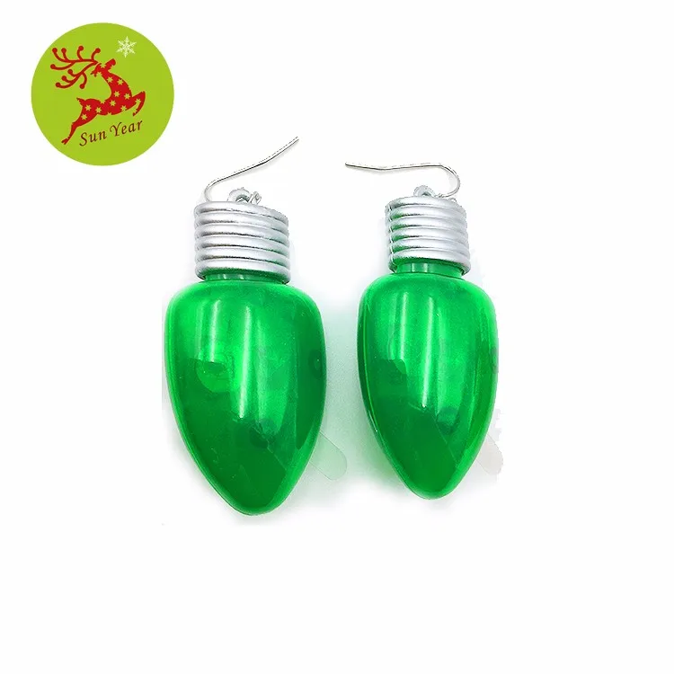 Party Favor Led Light Up Flashing Christmas Bulb Earring Buy Led Bulb