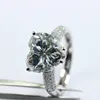 A heart-shaped cut moissanite ring at the 2018 fashion glamour women's wedding and engagement event