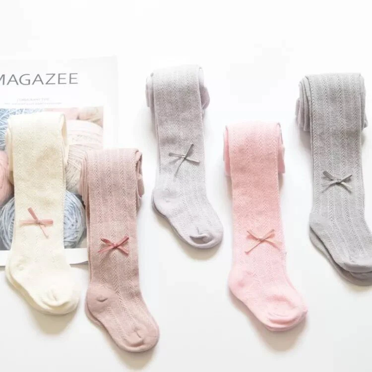 

Wholesale Cute Cotton Bowknot Baby Pantyhose Summer Thin Lovely Cozy Kids Tights Pantyhose, Custom color