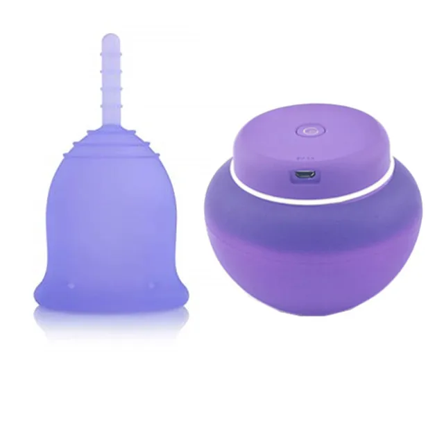 

Wholesale Portable UV Cleaner Silicone Collapsible Menstrual Cup Sterilizer, Pink;purple