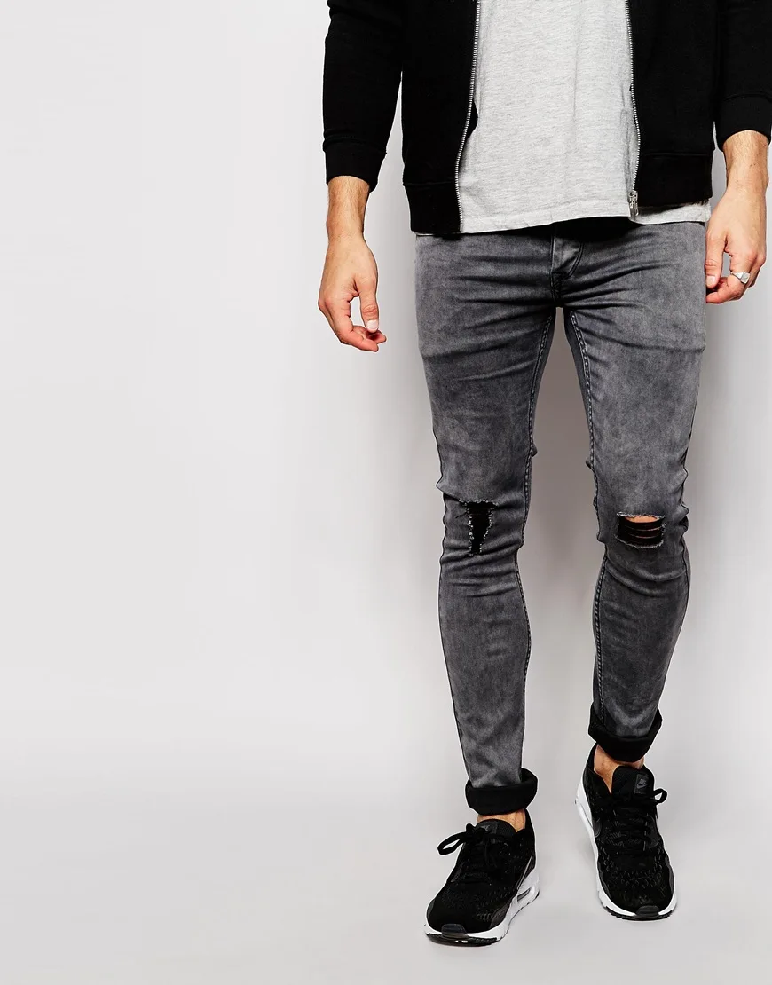 Темно серые джинсы мужские с чем носить