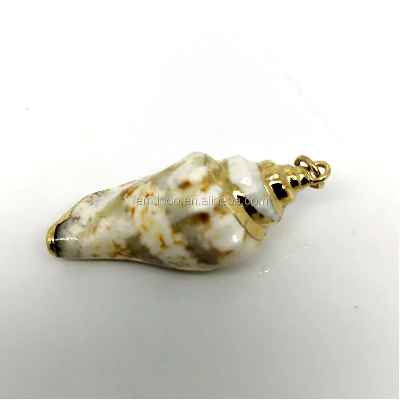 

Conch Sea Shell Ocean Marine Sterling Silver Charm for Bracelet or Pendant, Gold or silver