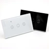 US Standard LED Light Dimmer Switch,White Tempered Crystal Glass Touch Wall Switch 110-240V,1 Gang 1 Way Dimmer Wall Switch