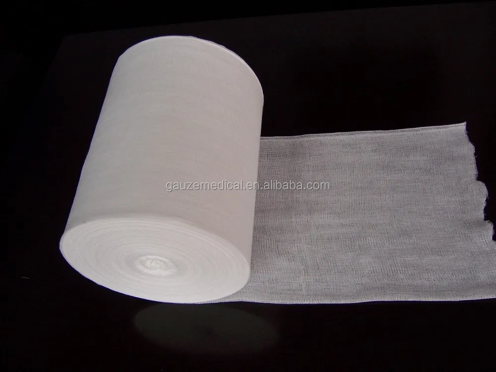 90cmx5m 4ply 19*15 Mesh Bleached Hydrophilic Medical Dressing Gauze