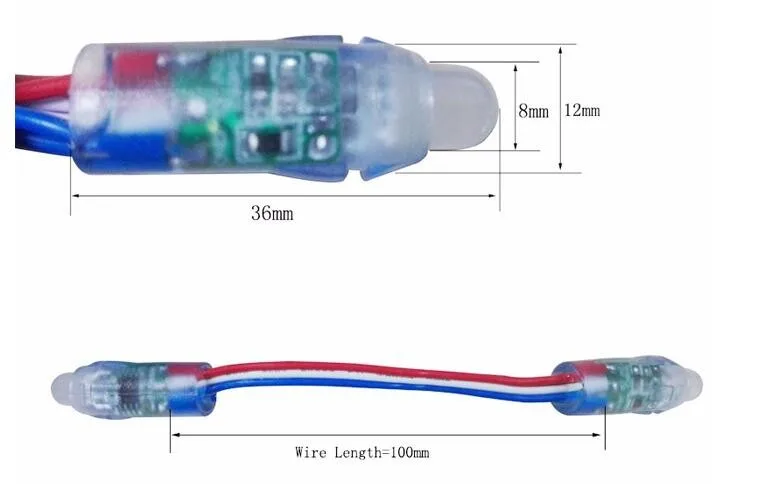 
BIS CE DC5V 12mm WS2811 UCS1903 SM1903 IP68 addressable Mult Full Color mult RGB advertising signal light Led pixel Module 