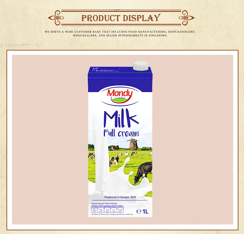 long life dairy product 1 liter full cream milk
