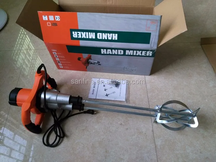 Electric Hand Held Concrete Mud Mixer Machinery High Speed Putty