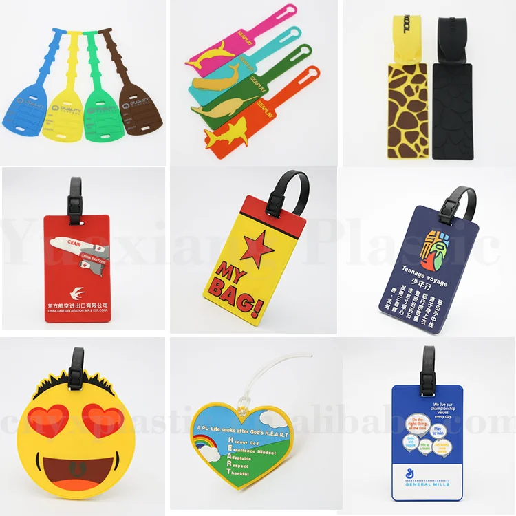 China Manufacturer Personalized Children Blank Bag Tags Silicone Rubber Luggage Tag For Sale In ...