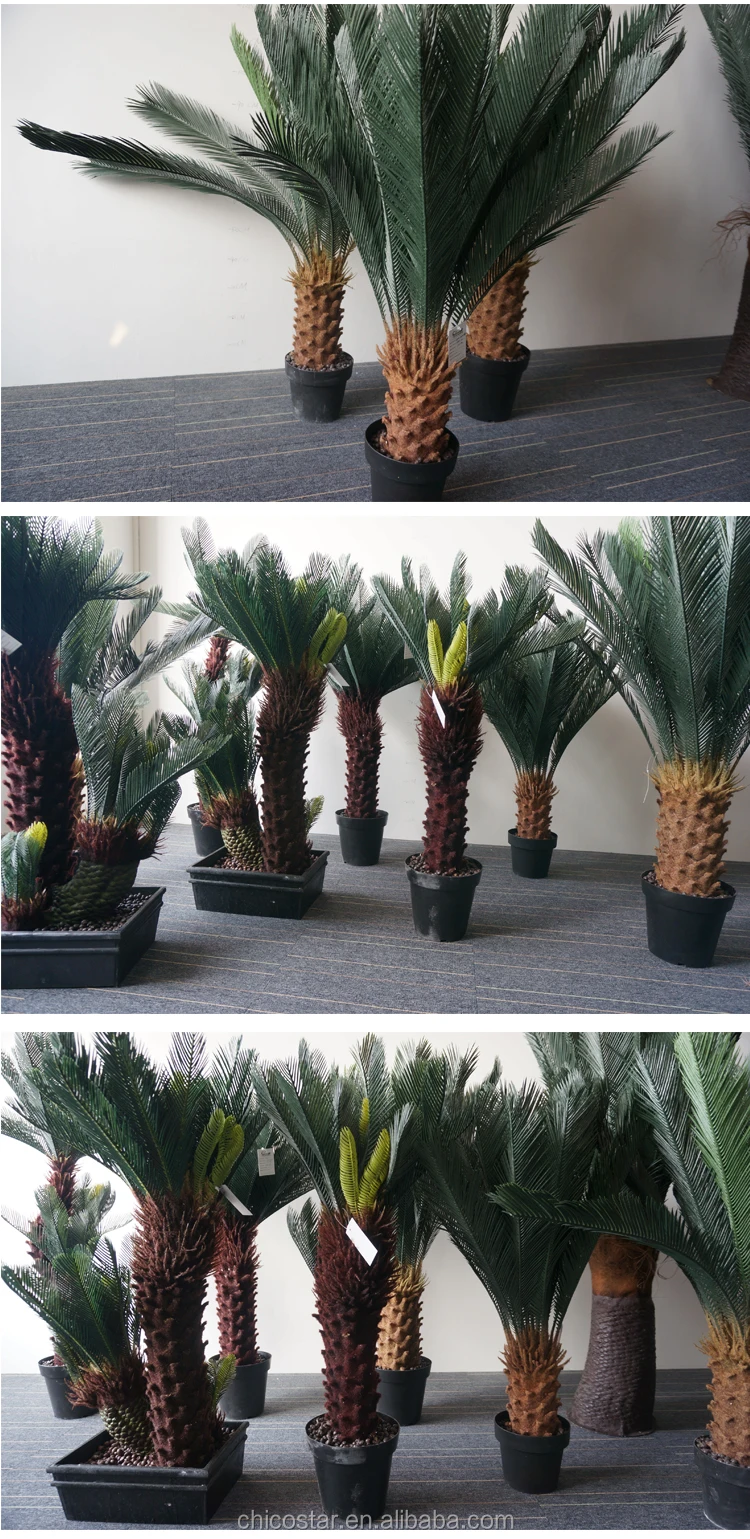 2018 Artificial Sago Palm Tree/ Cycas Revoluta,Potted Faux Greenery