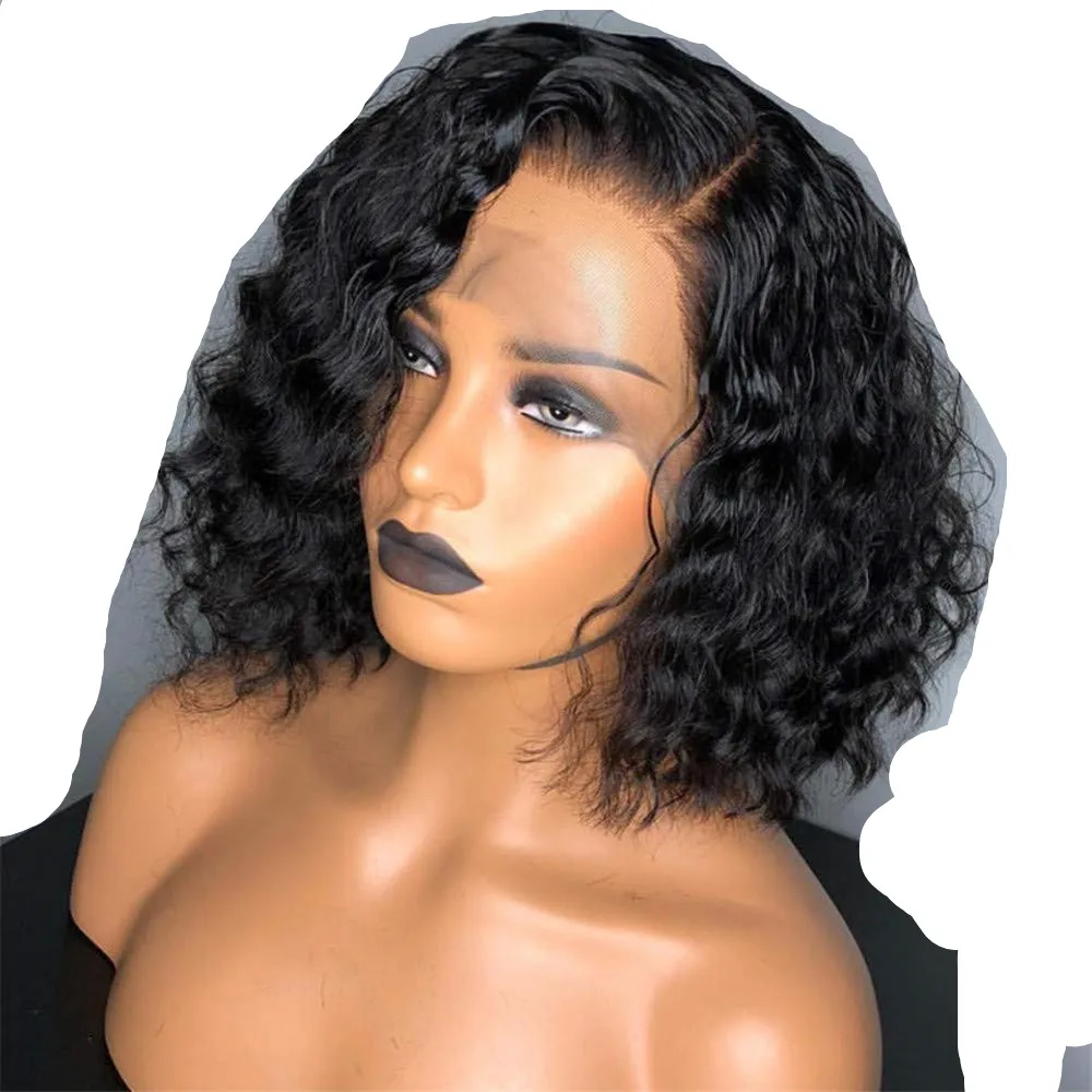 

Cheap Brazilian bob lace wig Human Hair 150% Density Lace Front Wigs Glueless Wig Bob Short For Black Woman