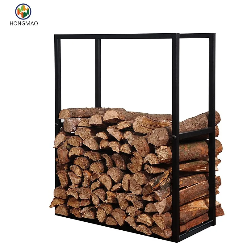 Outdoor Firewood Rack For Fireplace Heavy Duty Wood Stacker Holder