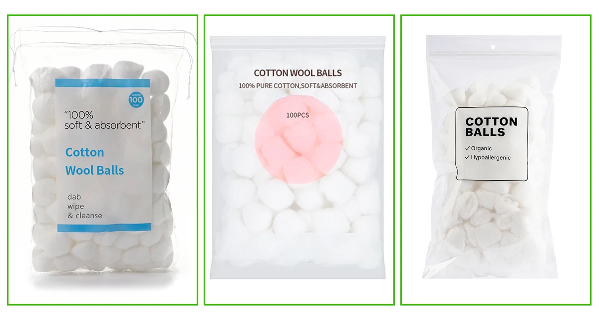 Sterile surgical cotton wool balls 100% cotton pure white cotton ball